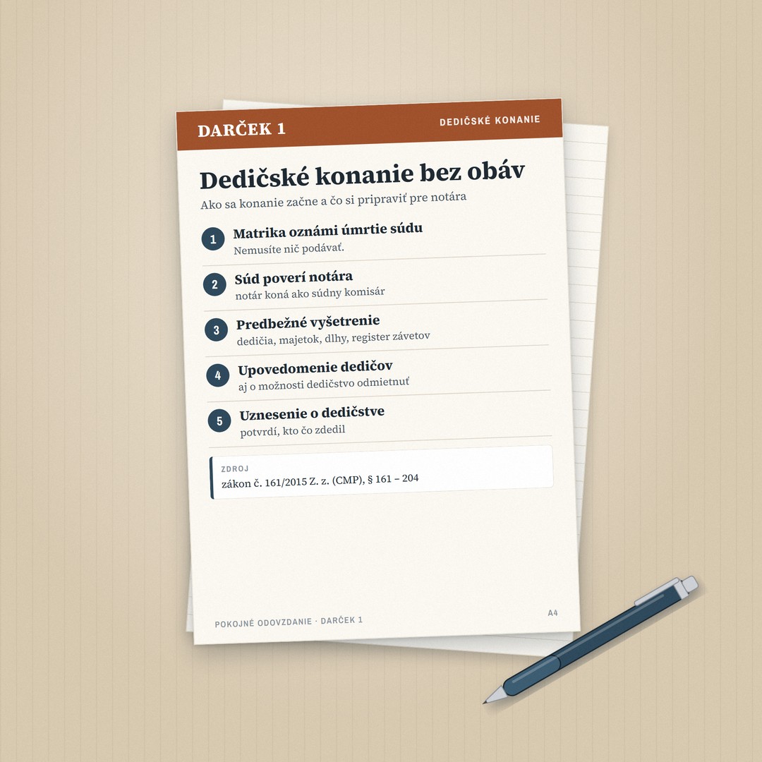 Dedičské konanie bez obáv