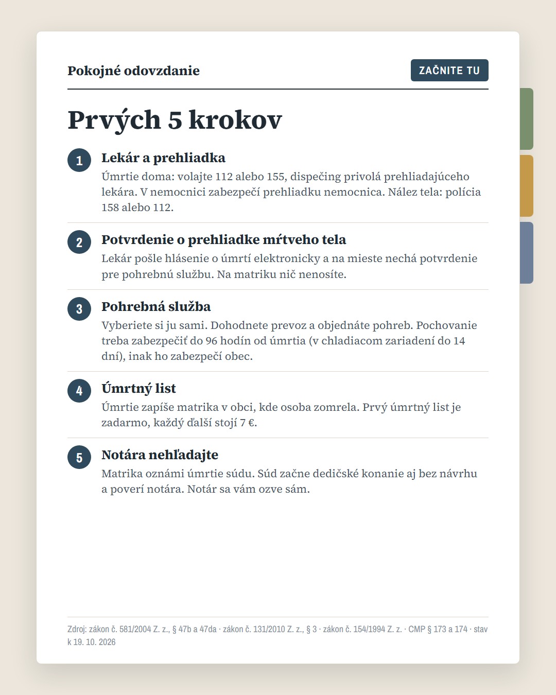 Pokojné odovzdanie · 2